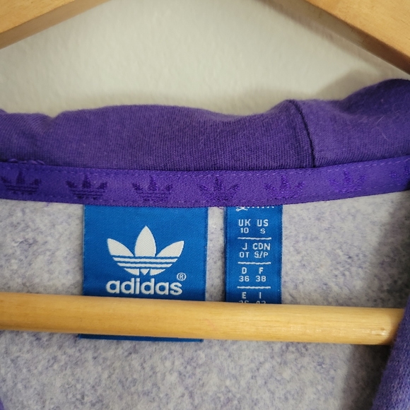 ADIDAS Womens Purple Pullover Hoodie Small - Picture 6 of 8